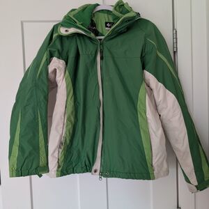 Green Columbia Ski Jacket With Windbreaker Size Large